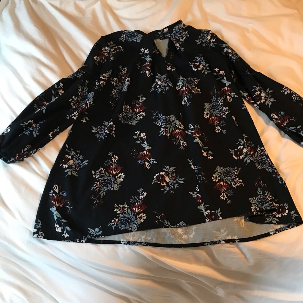 Keyhole Babydoll Floral Dress